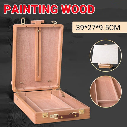 Portable Folding Easel Art Drawing Painting Wood Table Desktop Box Board - Aimall