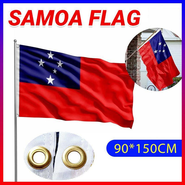 Outdoor Western Samoa Flag Samoan Flag Large 90x150cm 3x5ft World Rugby - Aimall
