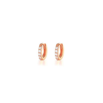 7sizes Hoop Earring Silver Zirconia Ear Huggie Hoop Cartilage Piercing Jewellery - Aimall