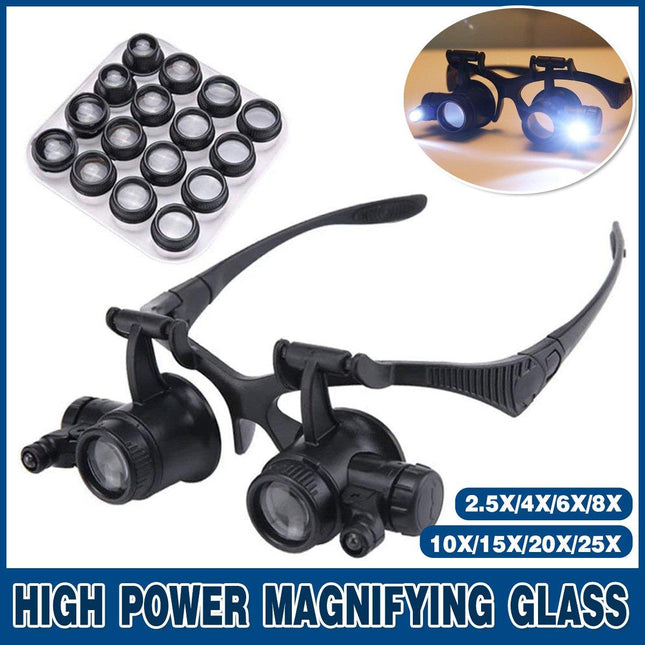 Head Mounted Bifocal Magnifier Jewellery Watch Repair High Magnification Tool
