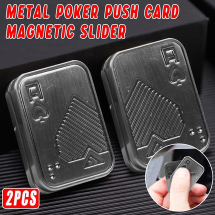 Poker Style Magnetic Push Slider Metal Fidget Sensory Toys Stress Relief