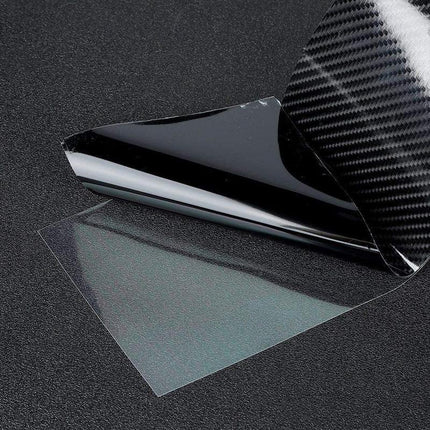 10CM Car Door Sill Protector Edge Sticker Rubber Bumper Guard Strip Carbon Fiber - Aimall