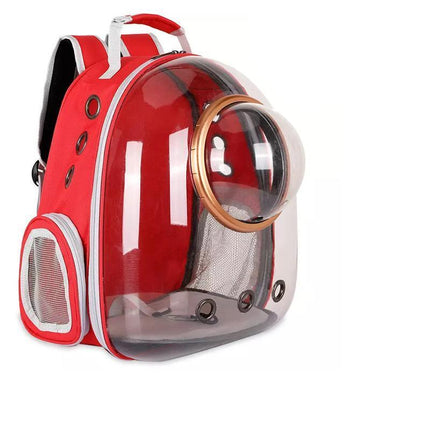 Space Capsule Pet Backpack Carrier in use