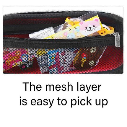 Large Capacity Stationery Box Three Layer Multifunctional Pencil Bag Case