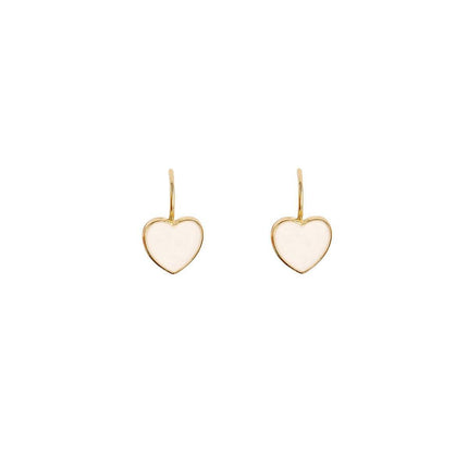 Stylish Milk White Earrings for Women Fashionable Simple Ear Studs and Hooks