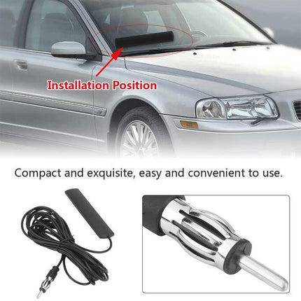 Hidden Antenna Radio Stereo AM FM Stealth for Vehicle Car Truck Black - Aimall