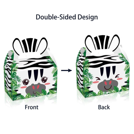 24X Jungle Safari Animal Gift Boxes Bag Favour Present Wrapping Candy Cookie Box