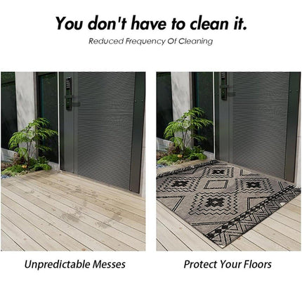 Bohemian Entryway Rug Decorative Floor Mat Indoor Outdoor Non-Slip Door Mat