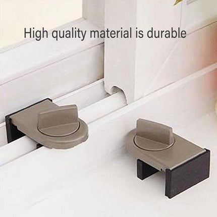 2pcs Window Limit Guard Lock Keyless Rotary Positioning Anti Shift Security Lock