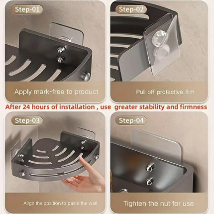 Bathroom Corner Shower Shelf Shampoo Soap Holder Rack Storage Organiser Caddy