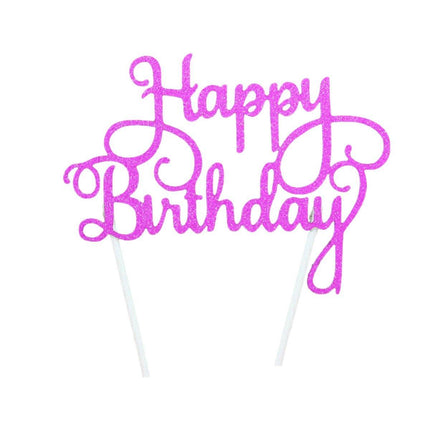 Happy Birthday Cake Topper Colour Printed Acrylic Party Decorations Au Stock - Aimall