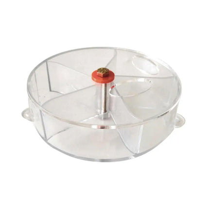 Parrot Foraging Toy Bird Chew Wheel Food Dispenser Divider Box Cage Accessory