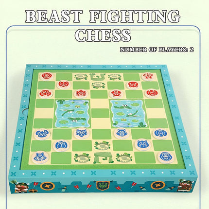 8-in-1 Board Game Set Chess Games Board Toy Backgammon Checkers Snakes Ladders - Aimall