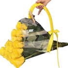 10pcs Transparent Flower Handbags Clear PET Bouquet Holder Gift Bags for Events