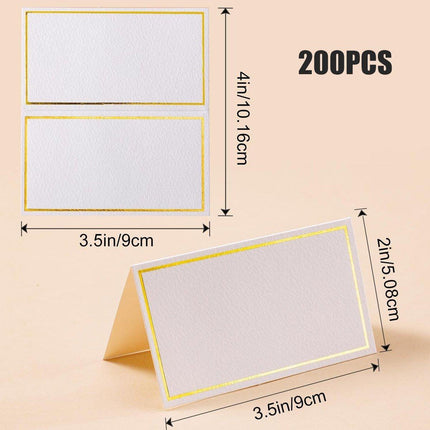 200pcs Guest Seat Name Card Writable Table Message Card Wedding Party Place Card