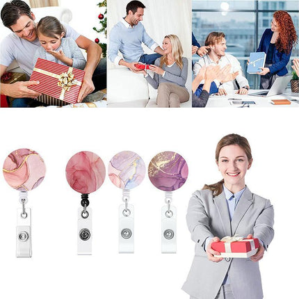 1-4X Retractable Nurse Badge Reel Clip Holder Students Doctor ID Card Holders - Aimall