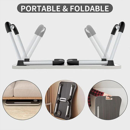 Laptop Bed Table Foldable Lap Standing Desk with Cup Slot for Indoor Picnic Tray
