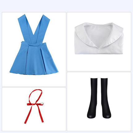 NEON GENESIS EVANGELION EVA Ayanami Rei Asuka School Uniform JK Cosplay Costume AU