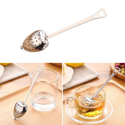 12pcs Stainless Steel Heart Tea Strainer Tea Infuser Clip for Loose Leaf Tea