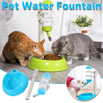 Pet Drinking Fountain Water Bottle Lifting Feeder Adjustable Pet Bowl for Pets