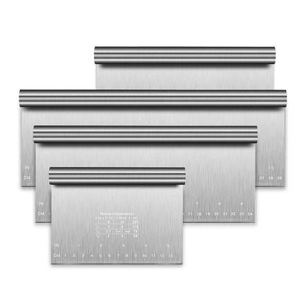 Stainless Steel Dough Cutter Knife Measurement Scraper Pastry Baking Tool