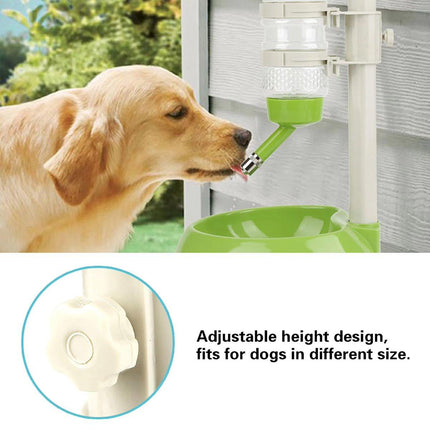 Pet Drinking Fountain Water Bottle Lifting Feeder Adjustable Pet Bowl for Pets