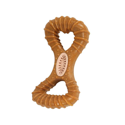 Interactive Dog Food Toy Leaky Bone Shape Chew Grinding Pet Treat Dispensing