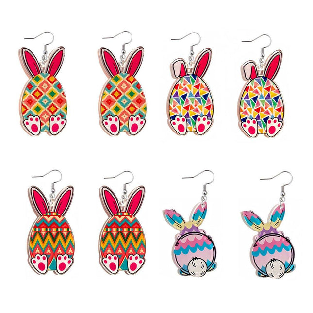 Easter Acrylic Bunny Earrings Cute Cartoon Rabbit Jewelry Spring Holiday Gifts