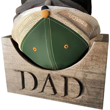 For Dad Rustic Wooden Hat Holder Display Stand Hat Storage Box For Baseball Caps