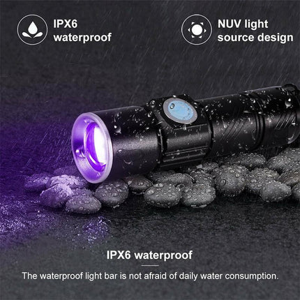 UV Ultra Violet LED Flashlight Blacklight Light 395 nM Inspection Lamp Torch - Aimall