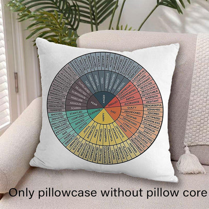 3PCS Emotion Wheel Decorative Pillowcase Sofa Cushion Cover for Bedroom Decor