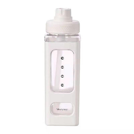 Square Plastic Water Cup Large Capacity Portable Outdoor Bottle For Travel