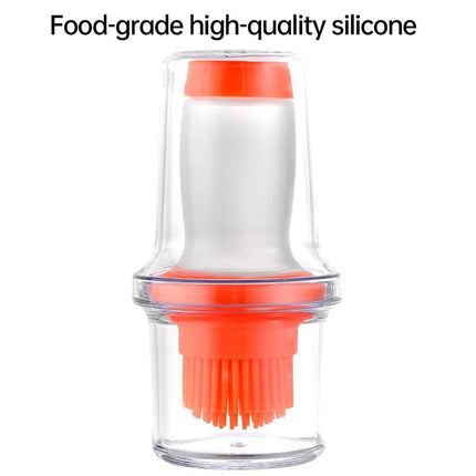Kitchen Oil Dispenser Brush with Storage Lid Cooking Basting Sauce Tool Set
