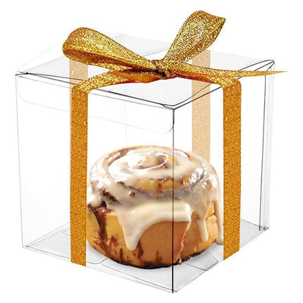 50 PVC Clear Transparent Macaron Square Cube Boxes For Wedding Favour Gift Candy - Aimall