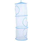 Foldable Clothes Drying Basket Three-layer Hanging Storage Breathable Organizer