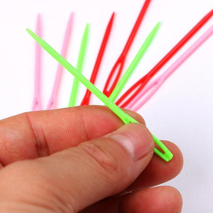 Mix Colour 20PCS Plastic Darning Threading Weaving Sewing Needles Great for Kids - Aimall