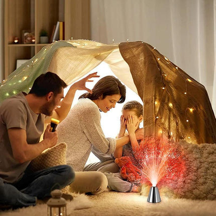 LED Mix Colour Changing Fibre Optic Lamp Crystal Mood Night Light Decor - Aimall