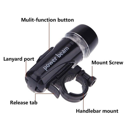 2x Front Rear Bike Light LED Bicycle Tail Lights Waterproof Flashlight Headlight - Aimall