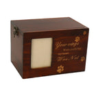 1x Wooden Pet Memorial Urn For Ashes With Photo Frame Cat/Dog Memory Box Keepsak - Aimall