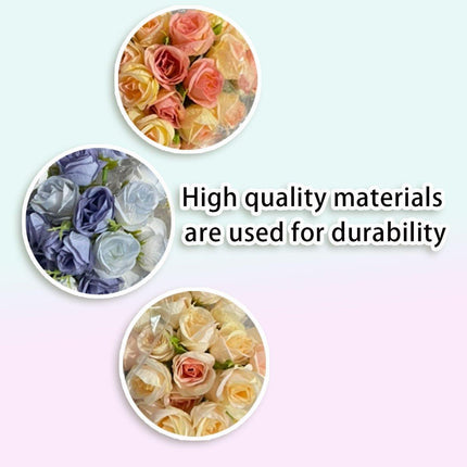 2pcs Artificial Rose Bouquet Valentines Day Gift Fake Flowers Wedding Decor
