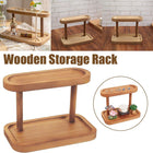 Wooden Storage Rack Desktop Organizer for Jewelry Cosmetics Flower Dessert