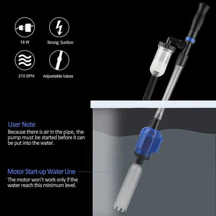 Aquarium Multi-function Water Changer Suction Pump For Tank Cleaning Fish Waste