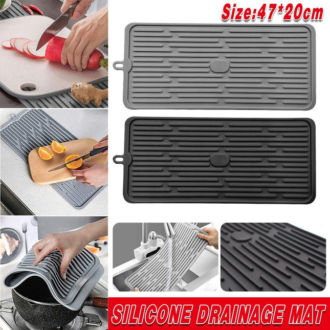 Silicone Drainage Mat Sink Strainer Mat Non Slip Heating Mat Kitchen Drying Pad