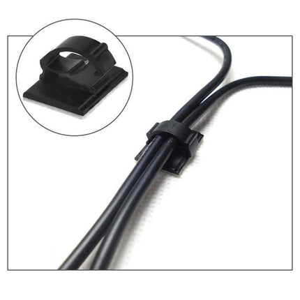 100X Cable Clips Holder Tidy Adhesive Home Car Wire Tie Fixer Drop Clamp Cord - Aimall