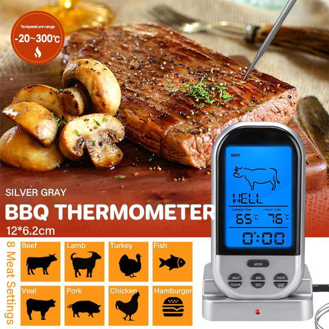 BBQ Food Meat Thermometer Tool Digital Wireless Oven Probe Grill Kitchen Cooking - Aimall