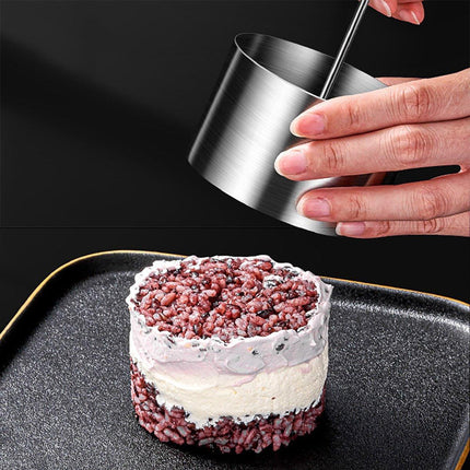 Stainless Steel Round Dessert Cake Mold 6/7/8cm Rice Taro Cheese Brick Mold