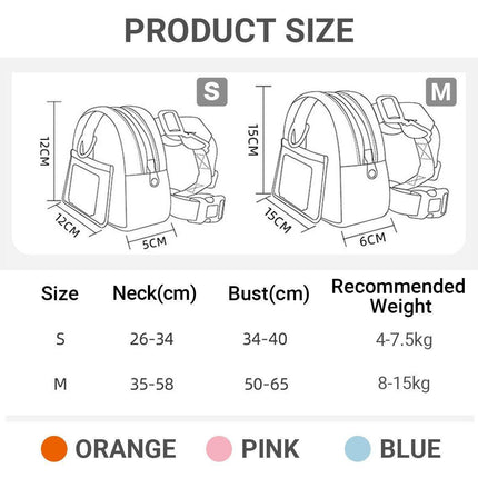 Pet Backpack Cartoon Dog Bag Outdoor Travel Small Pet Carrier Bag Supplies