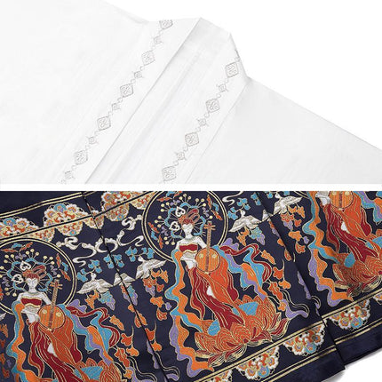 New Chinese Hanfu Horse-faced Skirt Set Daily Embroidered Improved Costume Women - Aimall