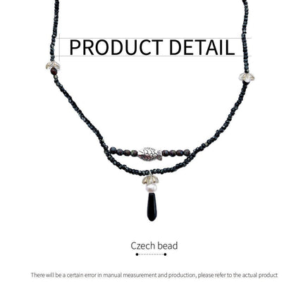 Natural Earth Colour Stone Necklace For Women Handmade Bohemian Jewelry Fashion