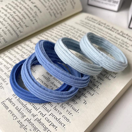 5PCS Girls Hair Bands Gradient Colour Rope Ring Elastic Hairband Ponytail Holder - Aimall